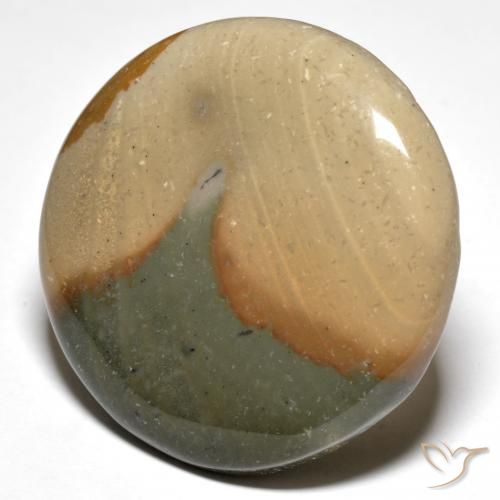 Jaspe Multicolor natural de 47.22 ct, Redondo, Opaco