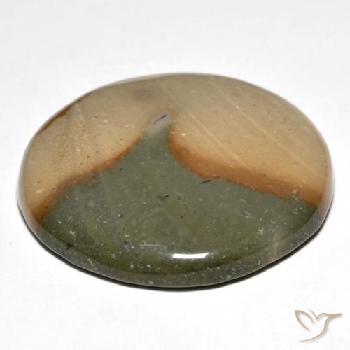 Jaspe Multicolor natural de 47.22 ct, Redondo, Opaco