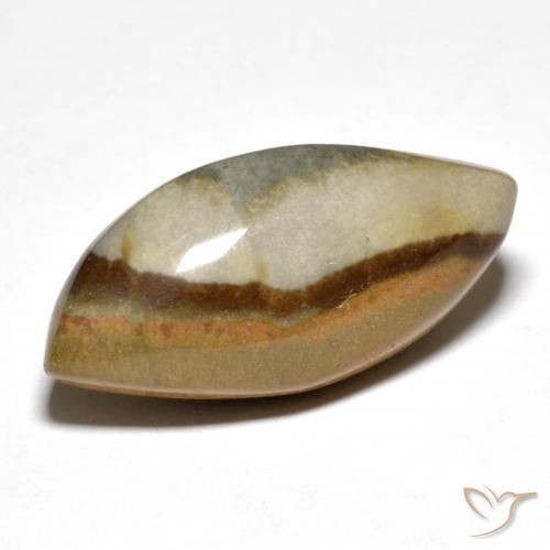 Jaspe Multicolor natural de 21.20 ct, Elegante, Opaco