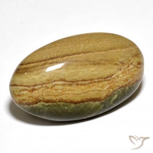 Jaspe Multicolor natural de 23.80 ct, Ovalada, Opaco