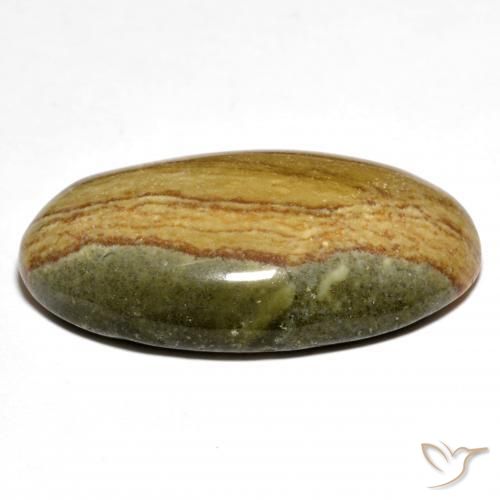 Jaspe Multicolor natural de 23.80 ct, Ovalada, Opaco