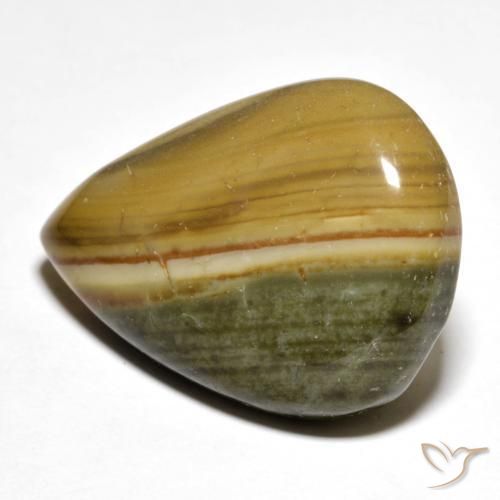23.26ct Natural Multicolor Jaspe, En forma de pera, Opaco