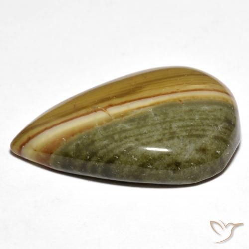 Jaspe Multicolor natural de 23.26 ct, En forma de pera, Opaco
