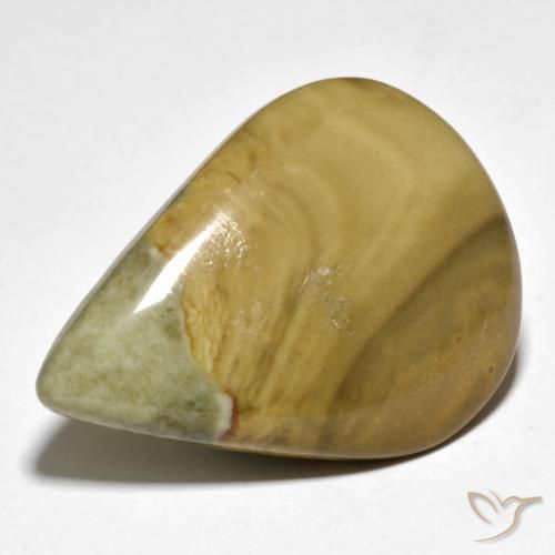 Jaspe Multicolor natural de 25.49 ct, En forma de pera, Opaco
