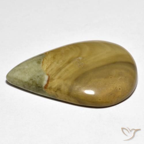 Jaspe Multicolor natural de 25.49 ct, En forma de pera, Opaco