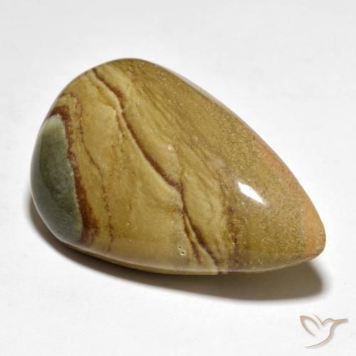 37.78ct Natural Multicolor Jaspe, En forma de pera, Opaco