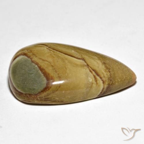 Jaspe Multicolor natural de 37.78 ct, En forma de pera, Opaco