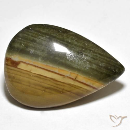 29.14ct Natural Multicolor Jaspe, En forma de pera, Opaco
