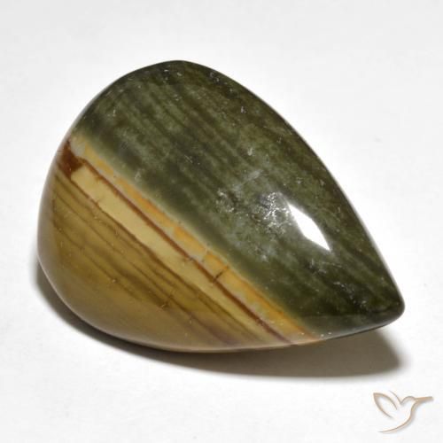Jaspe Multicolor natural de 29.14 ct, En forma de pera, Opaco