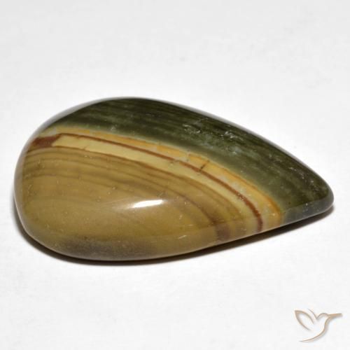 Jaspe Multicolor natural de 29.14 ct, En forma de pera, Opaco