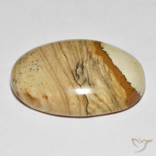 Jaspe Multicolor natural de 41.24 ct, Ovalada, Opaco