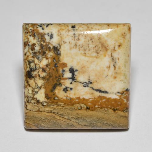 Jaspe multicolor natural de 27,66 ct, cuadrado, opaco