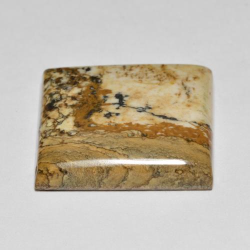 Jaspe multicolor natural de 27,66 ct, cuadrado, opaco