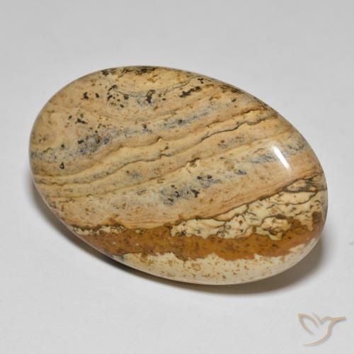 Jaspe Multicolor natural de 50.96 ct, Ovalada, Opaco