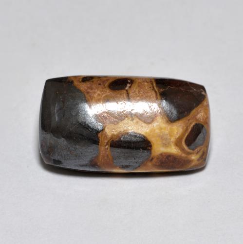 Jaspe multicolor natural de 6,94 ct, corte cojín, opaco