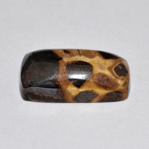 Jaspe multicolor natural de 6,94 ct, corte cojín, opaco