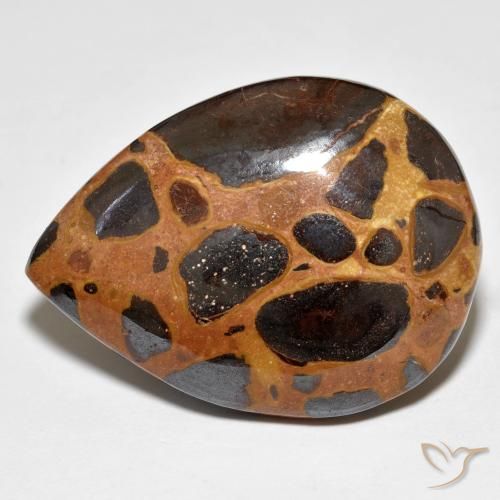 19.79ct Natural Multicolor Jaspe, En forma de pera, Opaco