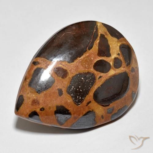 Jaspe Multicolor natural de 19.79 ct, En forma de pera, Opaco