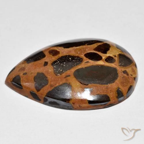 Jaspe Multicolor natural de 19.79 ct, En forma de pera, Opaco
