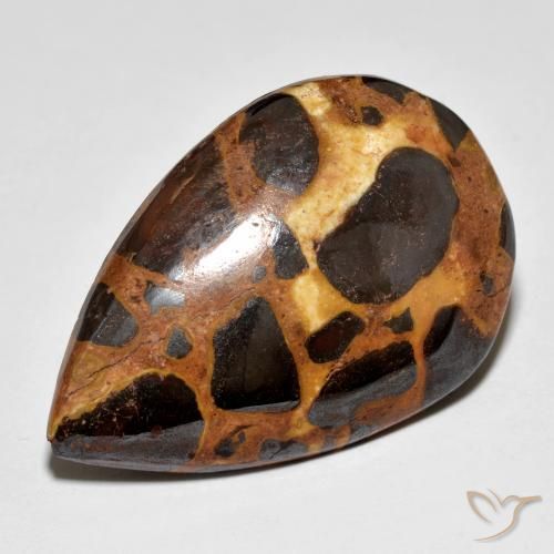 Jaspe Multicolor natural de 19.86 ct, En forma de pera, Opaco
