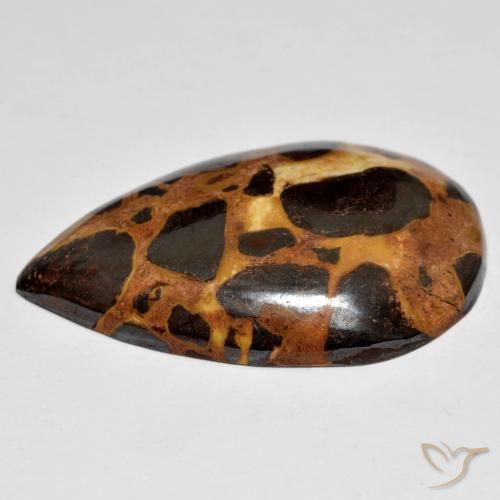 Jaspe Multicolor natural de 19.86 ct, En forma de pera, Opaco