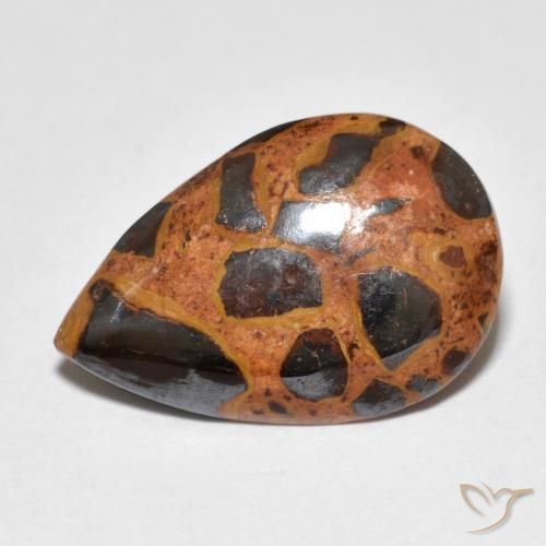 Jaspe Multicolor natural de 8.18 ct, En forma de pera, Opaco