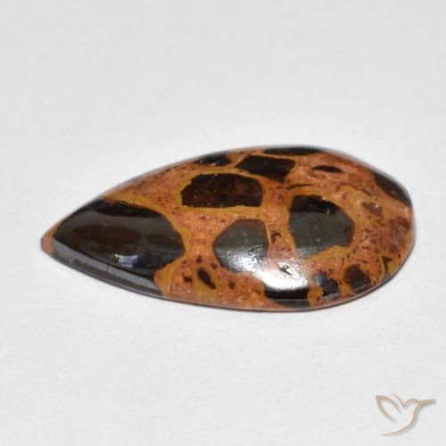 Jaspe Multicolor natural de 8.18 ct, En forma de pera, Opaco