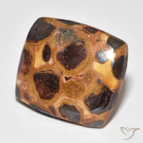 12.18ct Natural Multicolor Jaspe, Forma Cojín, Opaco