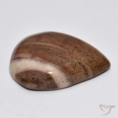 Jaspe Multicolor natural de 16.49 ct, En forma de pera, Opaco