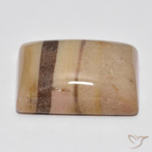 Jaspe Multicolor natural de 22.36 ct, Corte Baguette, Opaco