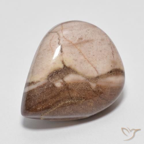 Jaspe Multicolor natural de 13.35 ct, En forma de pera, Opaco