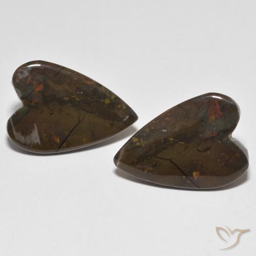 10.95ctw Natural Multicolor Jaspe, Corazón, Opaco