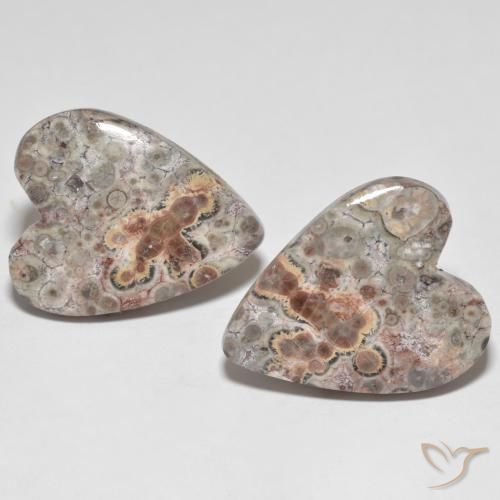 22.13ctw Natural Multicolor Jaspe, Corazón, Opaco