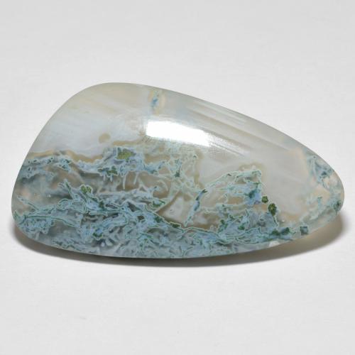 Jaspe multicolor natural de 28,82 ct, forma elegante, translúcido