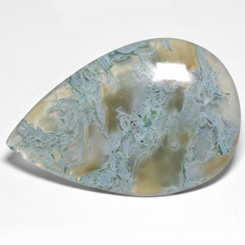 Jaspe multicolor natural de 50,95 ct, en forma de pera, translúcido