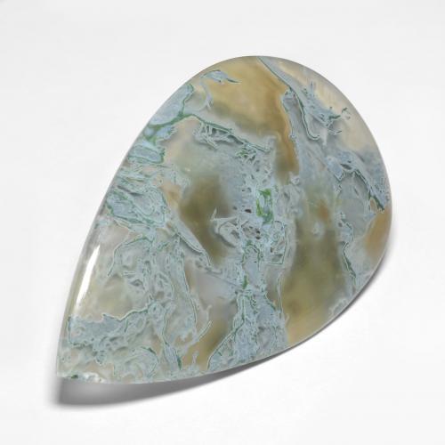 Jaspe multicolor natural de 50,95 ct, en forma de pera, translúcido