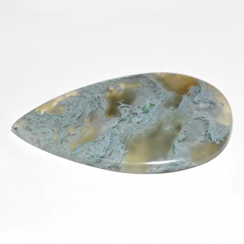 Jaspe multicolor natural de 50,95 ct, en forma de pera, translúcido