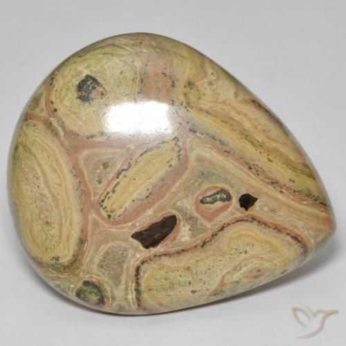 Jaspe Multicolor natural de 85.63 ct, En forma de pera, Opaco
