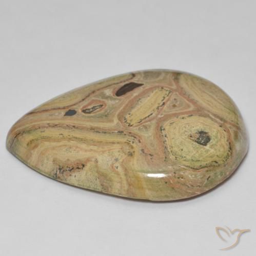 Jaspe Multicolor natural de 85.63 ct, En forma de pera, Opaco