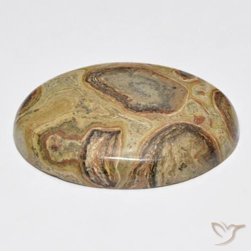 Jaspe Multicolor natural de 79.04 ct, Ovalada, Opaco