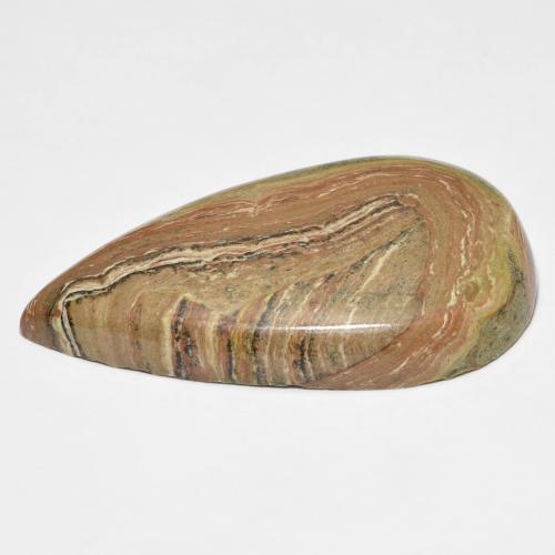 Jaspe multicolor natural de 53,59 ct, en forma de pera, opaco