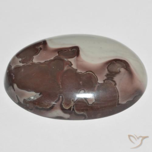 Jaspe Multicolor natural de 43.76 ct, Ovalada, Opaco