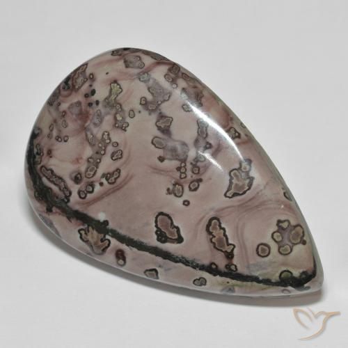 37.38ct Natural Multicolor Jaspe, En forma de pera, Opaco