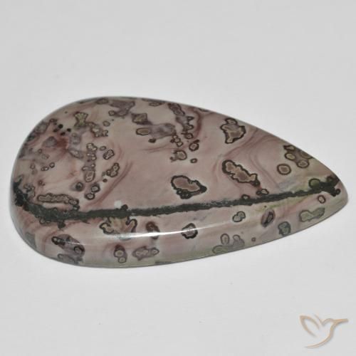 Jaspe Multicolor natural de 37.38 ct, En forma de pera, Opaco