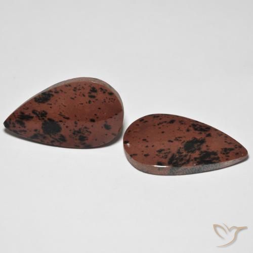Gemas de Jaspe Multicolor natural de 25.56 ct, En forma de pera, Opaco
