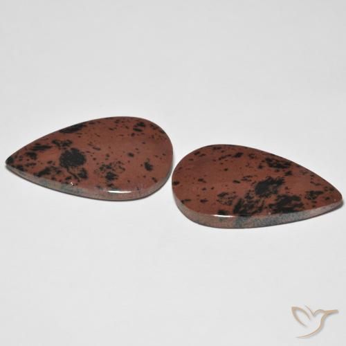 Gemas de Jaspe Multicolor natural de 25.56 ct, En forma de pera, Opaco