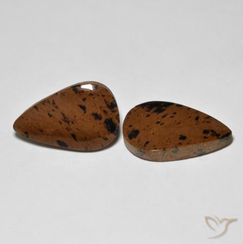 Gemas de Jaspe Multicolor natural de 17.01 ct, En forma de pera, Opaco