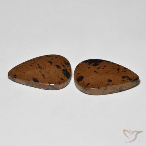 Gemas de Jaspe Multicolor natural de 17.01 ct, En forma de pera, Opaco