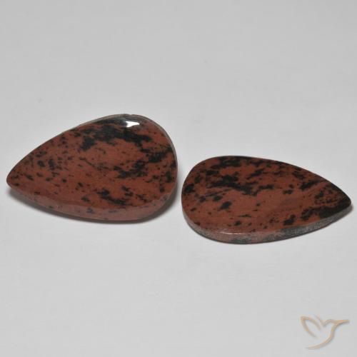 Gemas de Jaspe Multicolor natural de 24.81 ct, En forma de pera, Opaco