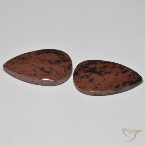 Gemas de Jaspe Multicolor natural de 24.81 ct, En forma de pera, Opaco